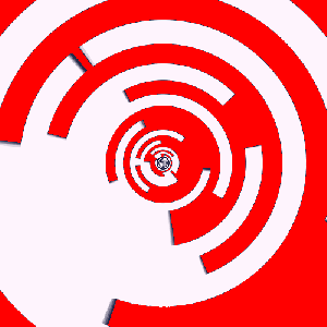 Amazing Spiral(White bk,Red ls)